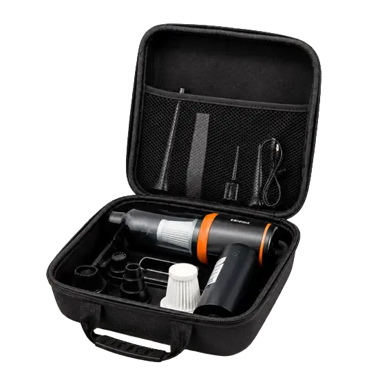 Heavy-duty tool EVA case with custom molded foam insert for power tools and industrial accessories.
